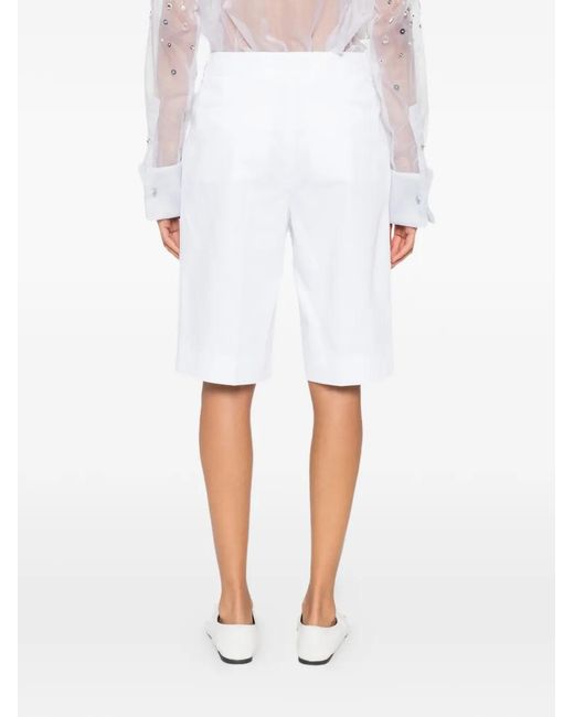 Bermudas Double T Tory Burch de color White