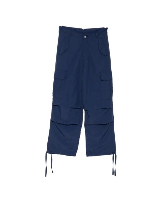 Rhude Blue Parachute Cargo Pants for men