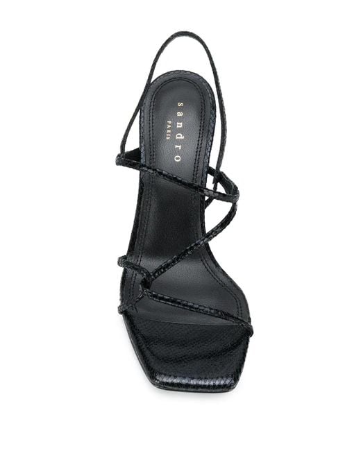 Sandro Metallic 80Mm Strappy Sandals
