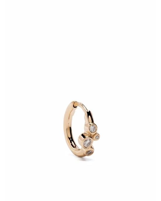 Maria Black White 14Kt Elena Diamond Huggie Hoop