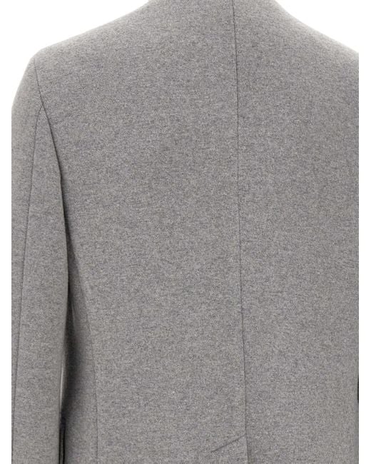 Cappotto Con Colletto Rialzato di Fay in Gray da Uomo