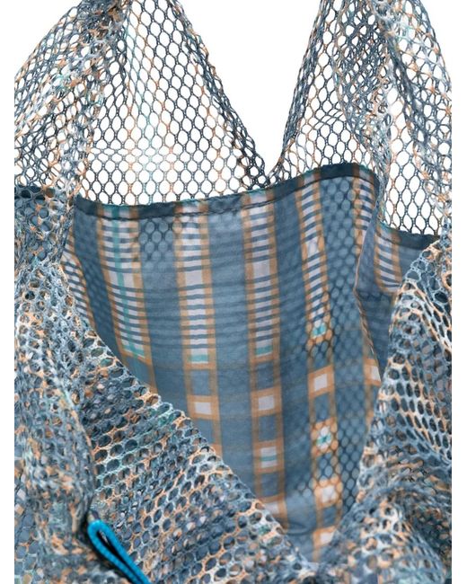 Epice Blue Elvizer S Check Shoulder Bag