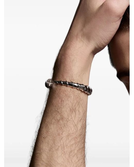 Mateo White Screw Bracelet for men