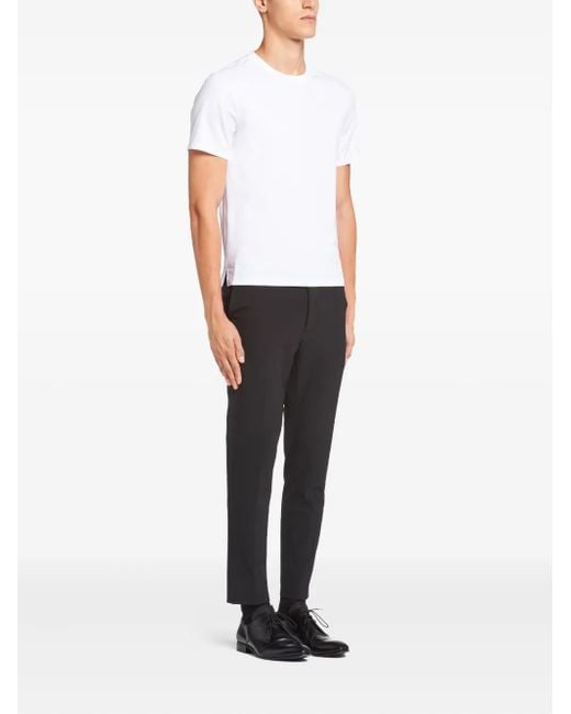 Prada White T-Shirt Round Neck for men