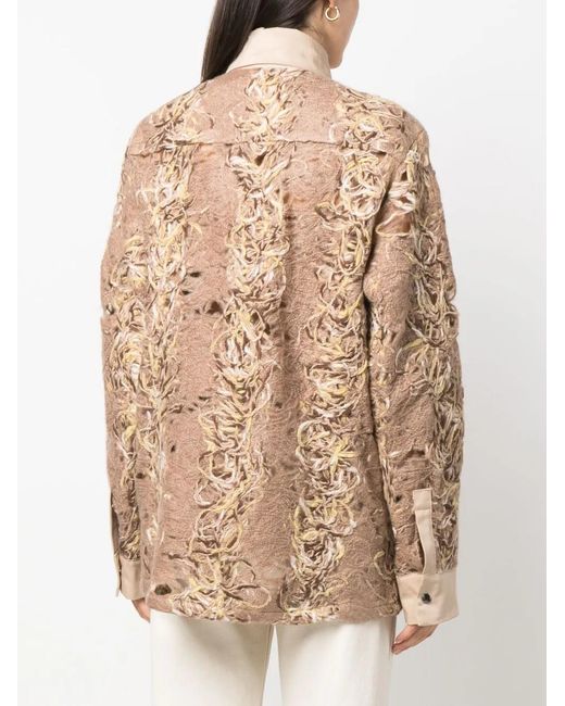 VITELLI Natural Distressed-Effect Long-Sleeve Shirt