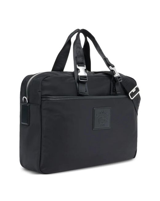 Lacoste Black Logo Laptop Bag for men