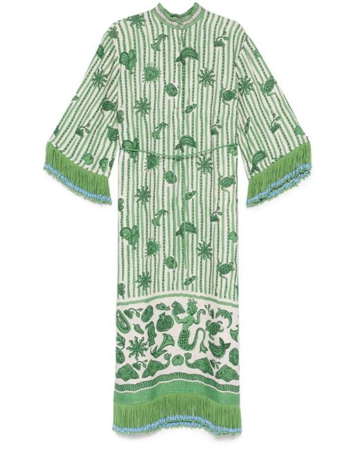 ALÉMAIS Green Lula Midi Dress