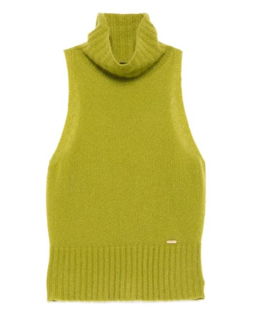 Tom Ford Green Logo-Plaque Vest