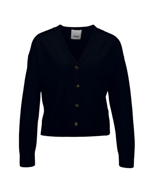 Allude Blue Button Knitted Cardigan