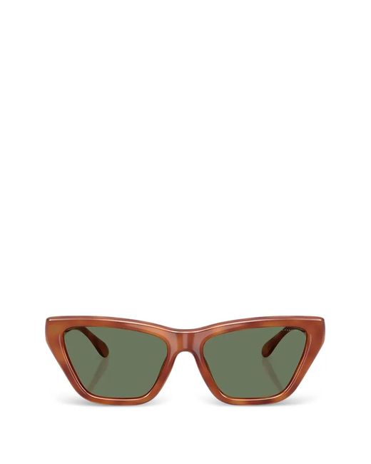 COACH Green Cdp33 Tortoiseshell-Effect Cat-Eye Sunglasses