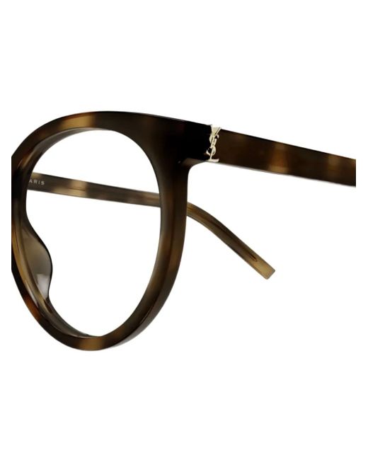Saint Laurent Brown Round-Frame Glasses