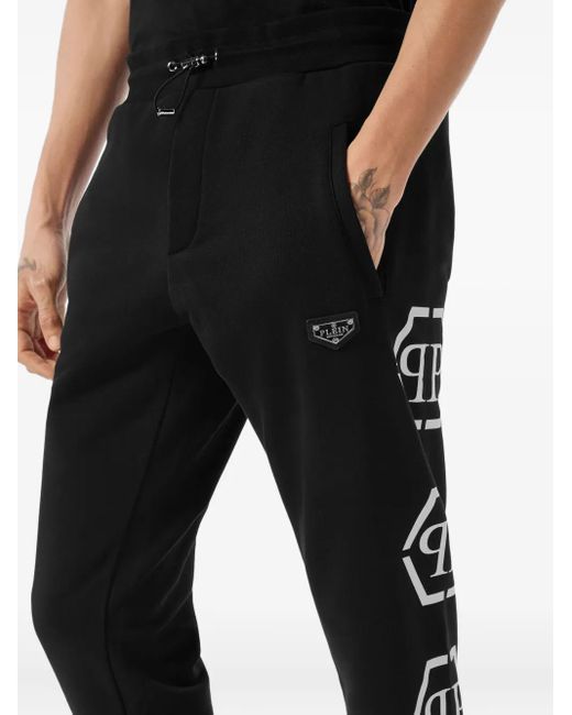 メンズ Philipp Plein Hexagon トラックパンツ Black