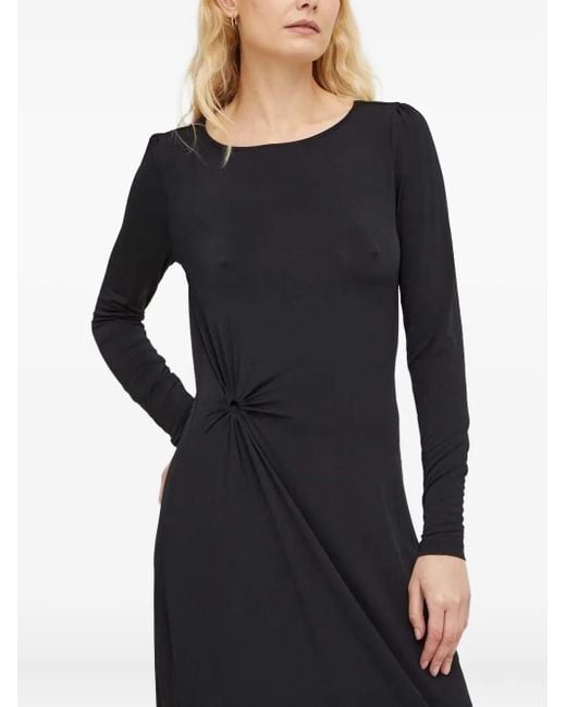 Bruuns Bazaar Blue Twist-Detail Long-Sleeve Maxi Dress
