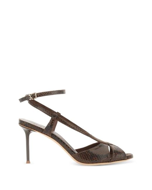 Sergio Levantesi Brown Genny Woven Sandals