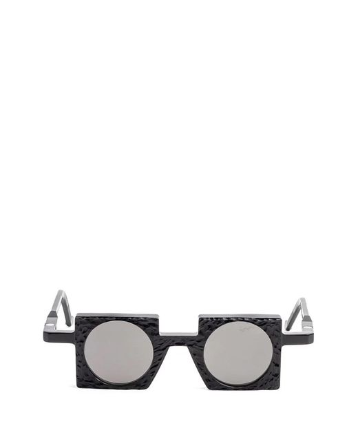 VAVA Eyewear Metallic Textured Square-Frame Sunglasses