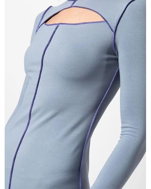 DIESEL Blue Cut-Out Detail Mini Dress