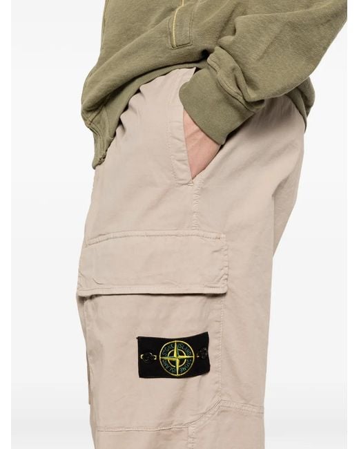 Stone Island White Trousers for men