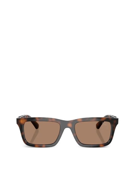 Burberry Brown Rectangle-Frame Sunglasses for men