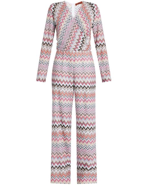 Missoni Pink Zig Zag-pattern Jumpsuit