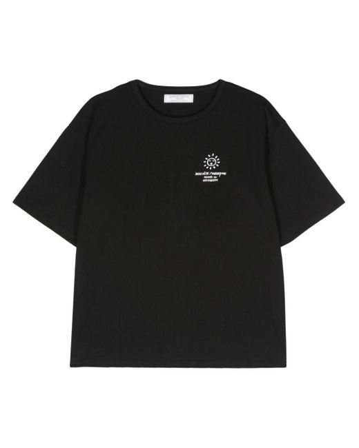 Societe Anonyme Black Sun-print Cotton T-shirt
