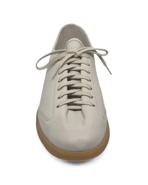 Henderson Gray Leather Lace-Up Sneakers for men