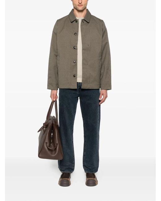 Barbour Brown Checked Shirt Jacket for men