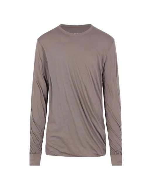 Rick Owens Brown Long-Sleeved T-Shirt for men