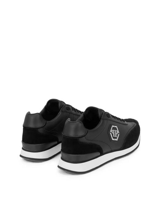 Philipp Plein Black Baskets Runner Hexagon Patch