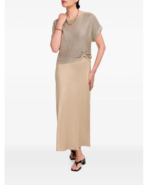 Mint Velvet Natural Twist-Detail Midi Dress