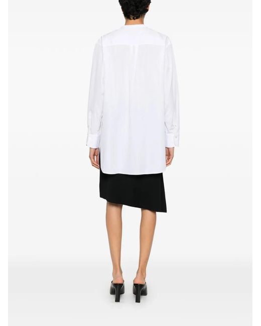 HIPPY REALISTI White Embroidered-Bib Shirt
