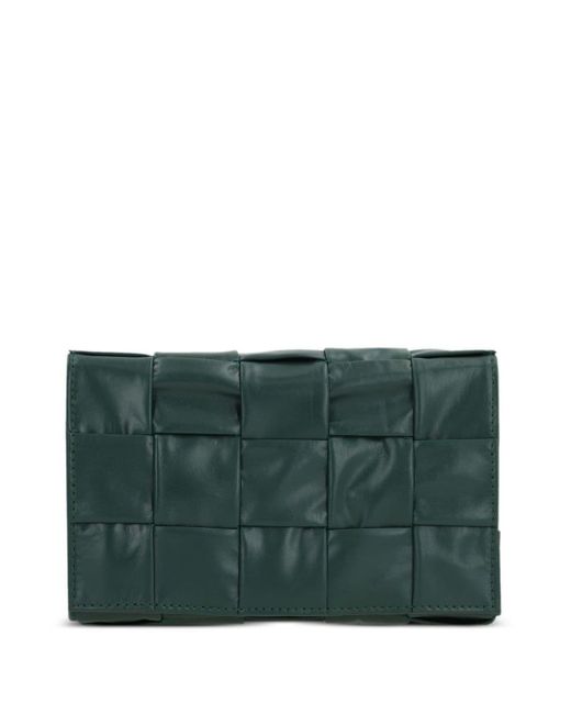 Bottega Veneta Green Cassette Leather Shoulder Bag for men