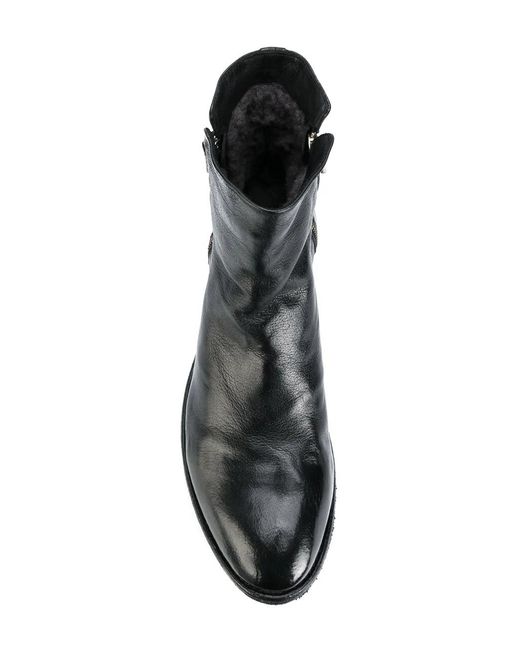 Officine Creative Black Stivaletti 'lexikon'