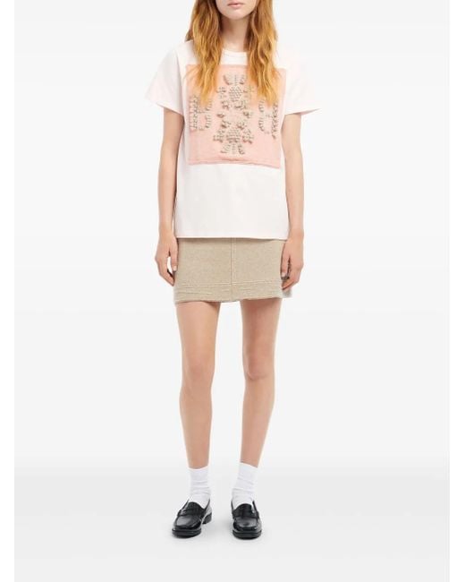 Barrie Pink Logo-Patch T-Shirt