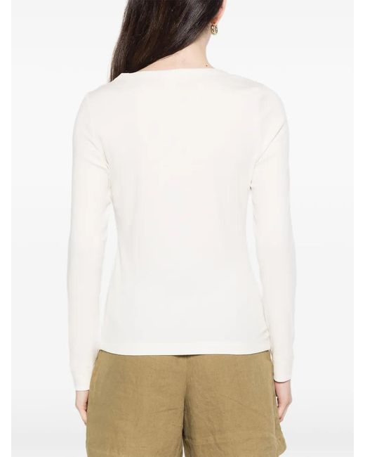 MAISON 123 White Lena Long-Sleeve Top