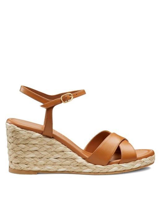 Stuart Weitzman Brown Dayna Espadrilles 75mm