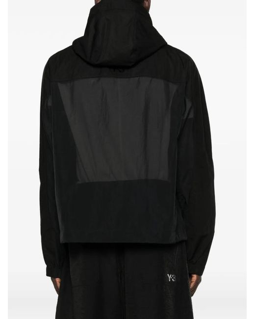 Y-3 Black Hooded Zipped Jacket