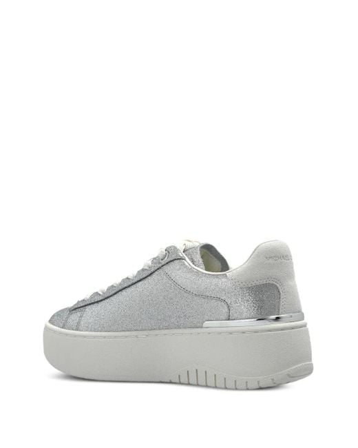 MICHAEL Michael Kors White Logo-Detail Glitter-Embellishment Sneakers