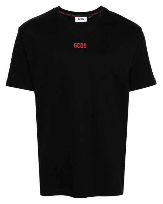 Gcds Black T-Shirt With Print for men