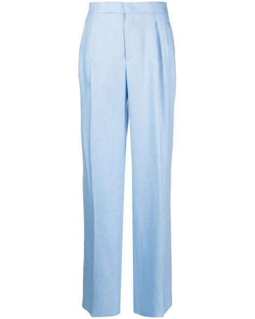 Tagliatore Blue High-waisted Trousers