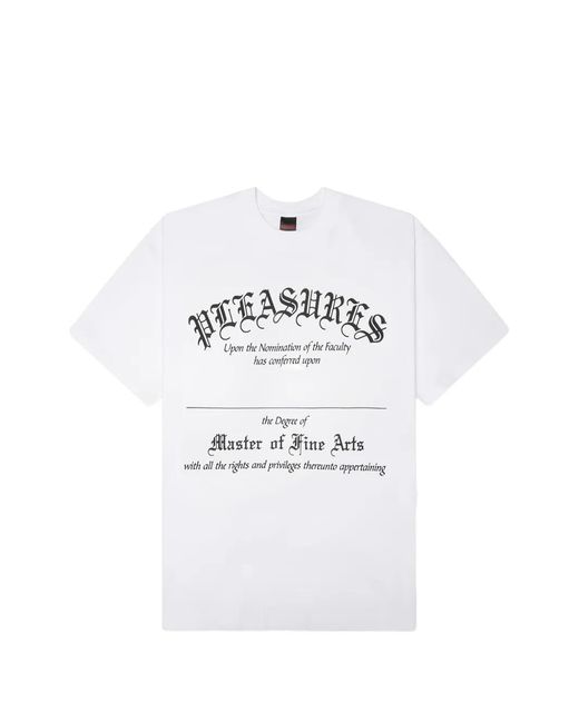Pleasures White Graphic-Print T-Shirt for men