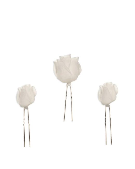Jennifer Behr White Rosalia Hairpin