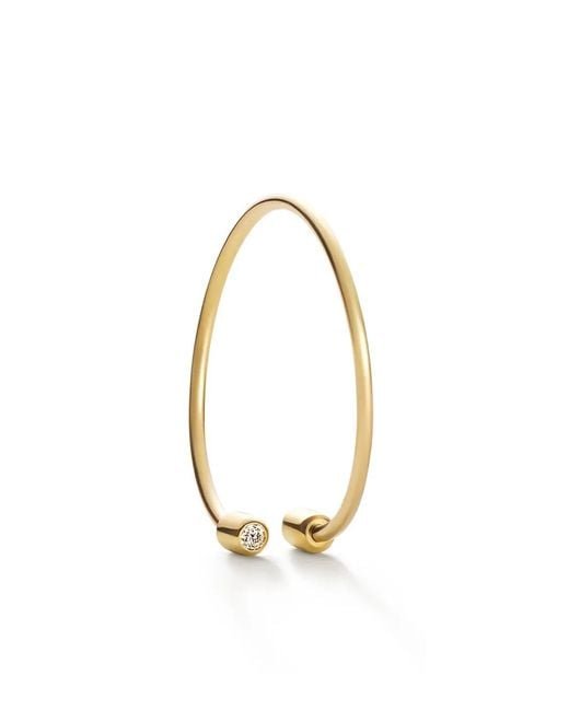 Shihara Metallic 18Kt Twist Round 02 Diamond Single Earring