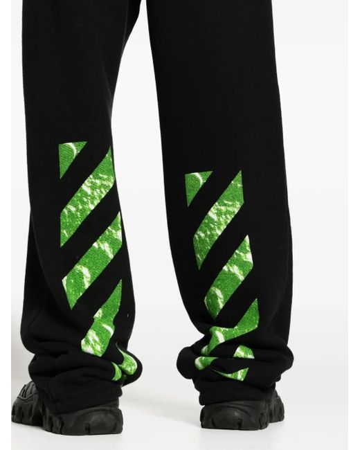 Off-White c/o Virgil Abloh Black Diag-stripe Cotton Track Pants for men