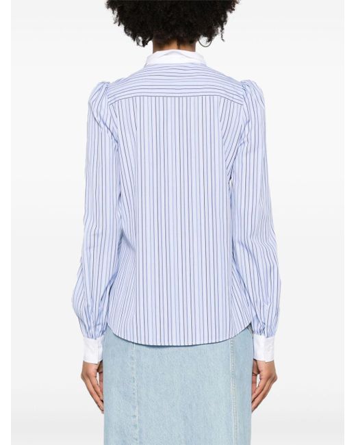 Moschino Blue Striped Cotton Shirt