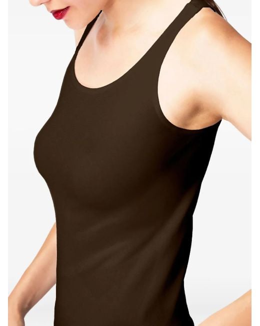 Wolford Brown Top mit U-Ausschnitt