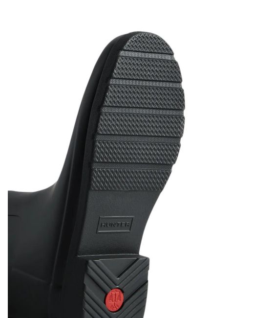Hunter Black Wellington Knee-Length Boots