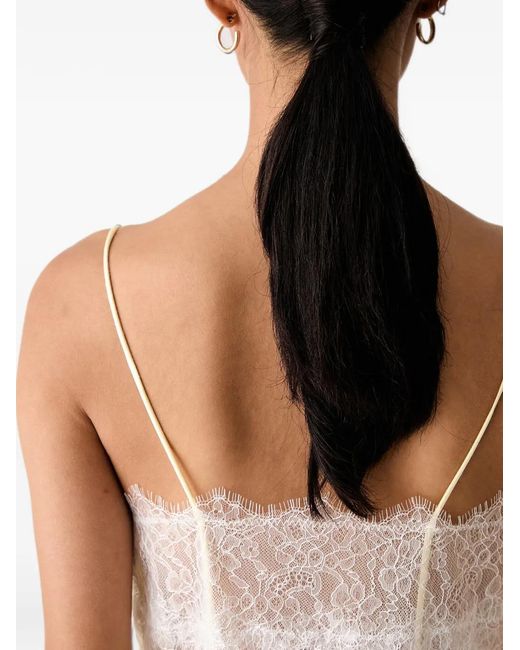 Bardot Yellow Lace-Trim Twisted-Front Maxi Dress