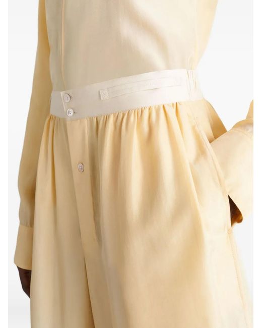 Lemaire Natural Button-Front Shorts