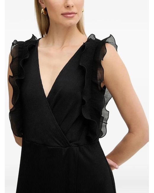 Fracomina Maxi-Jurk Met Ruches in het Black