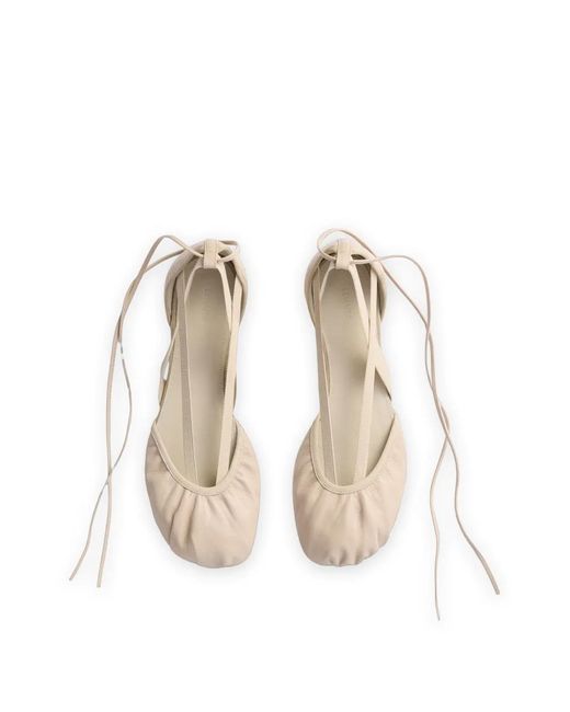 Lemaire White Flat Pedille Ballerinas